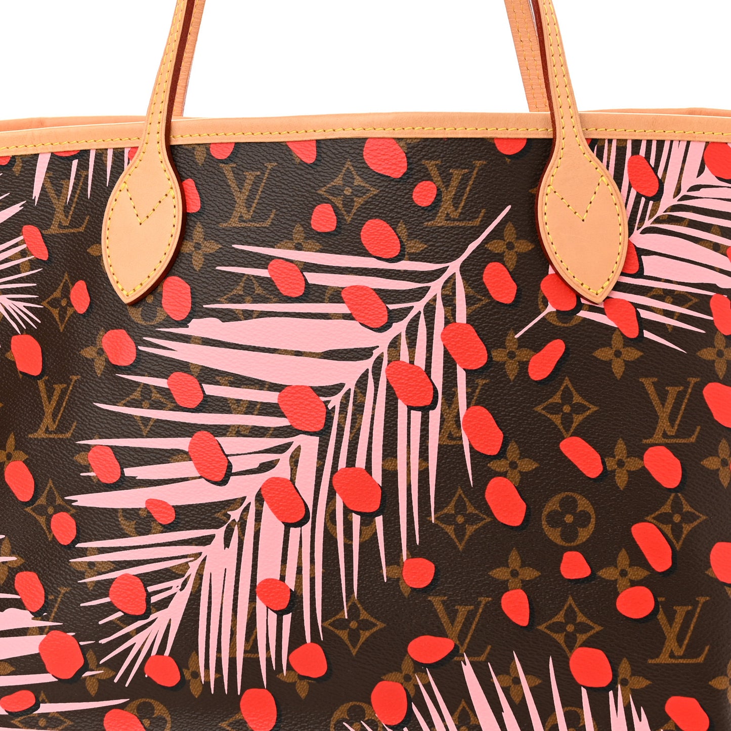 Monogram Jungle Dots Neo Neverfull MM Sugar Pink Poppy