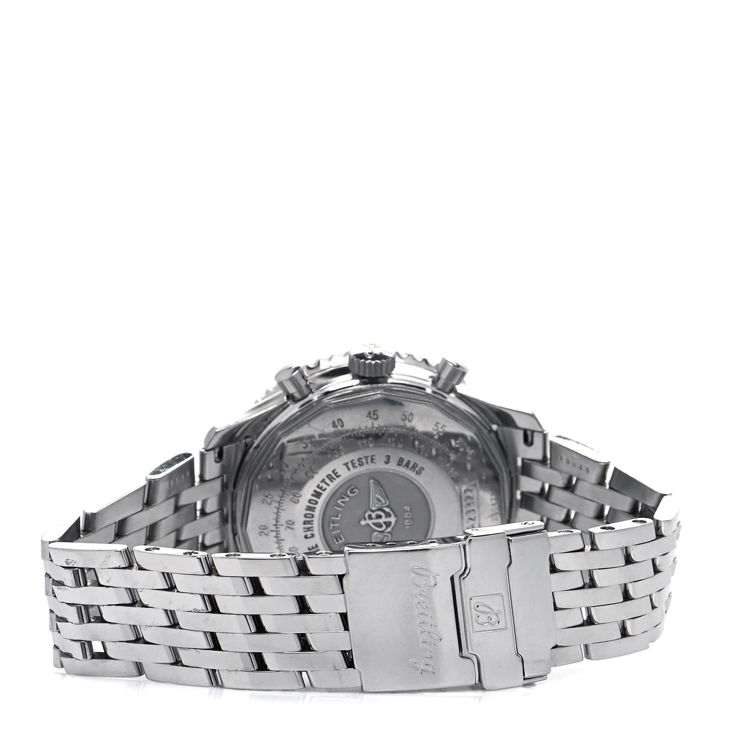 Stainless Steel 42mm Navitimer Chronograph Automatic Watch Black A23322