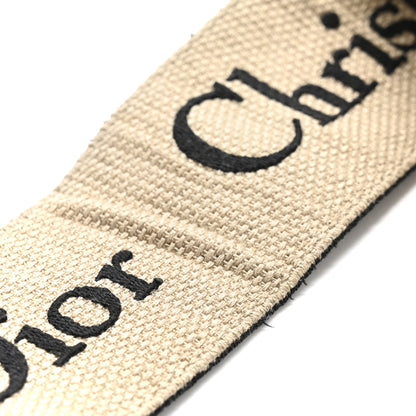 Christian Dior Canvas Embroidered Shoulder Strap Black 6 of 8