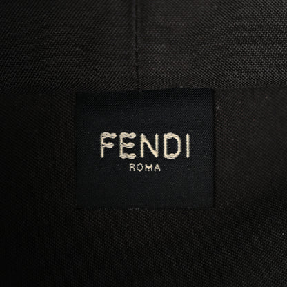 Fendi Fabric Jacquard Vitello Grace FF 1974 Mini Roll Tote Tobacco Moro Ebano 6 of 9