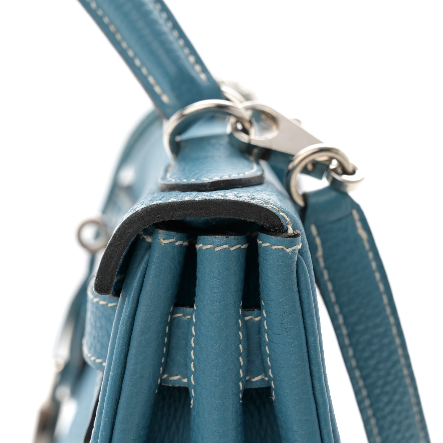 Hermes Togo Kelly Retourne 28 Blue Jean 12 of 14