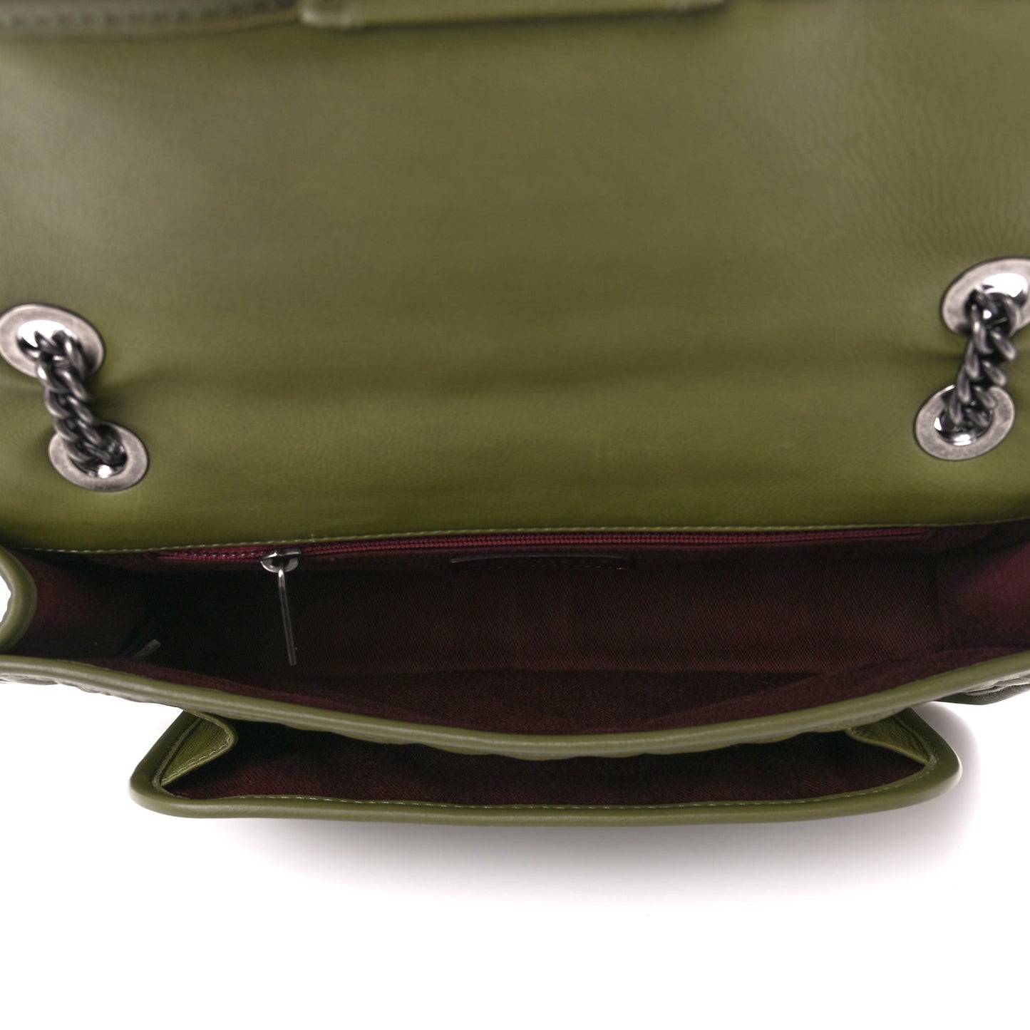 Calfskin Quilted Medium Casual Riviera Flap Green
