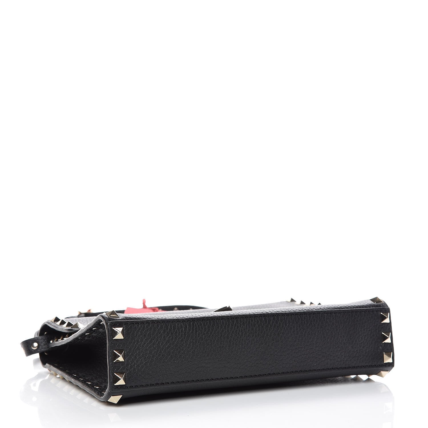 Valentino Garavani Pebbled Calfskin Medium Rockstud Flip Lock Crossbody Bag Black 4 of 9