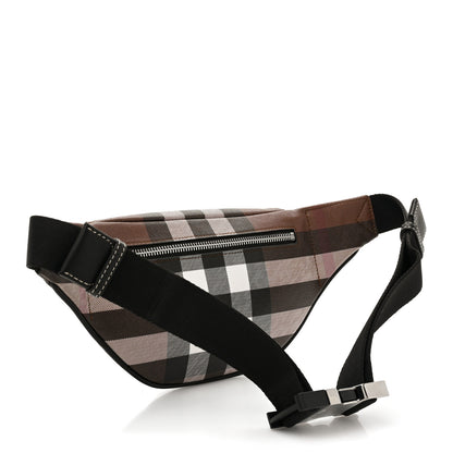 Burberry E-canvas Check Mini Cason Bum Bag Dark Birch Brown 2 of 9