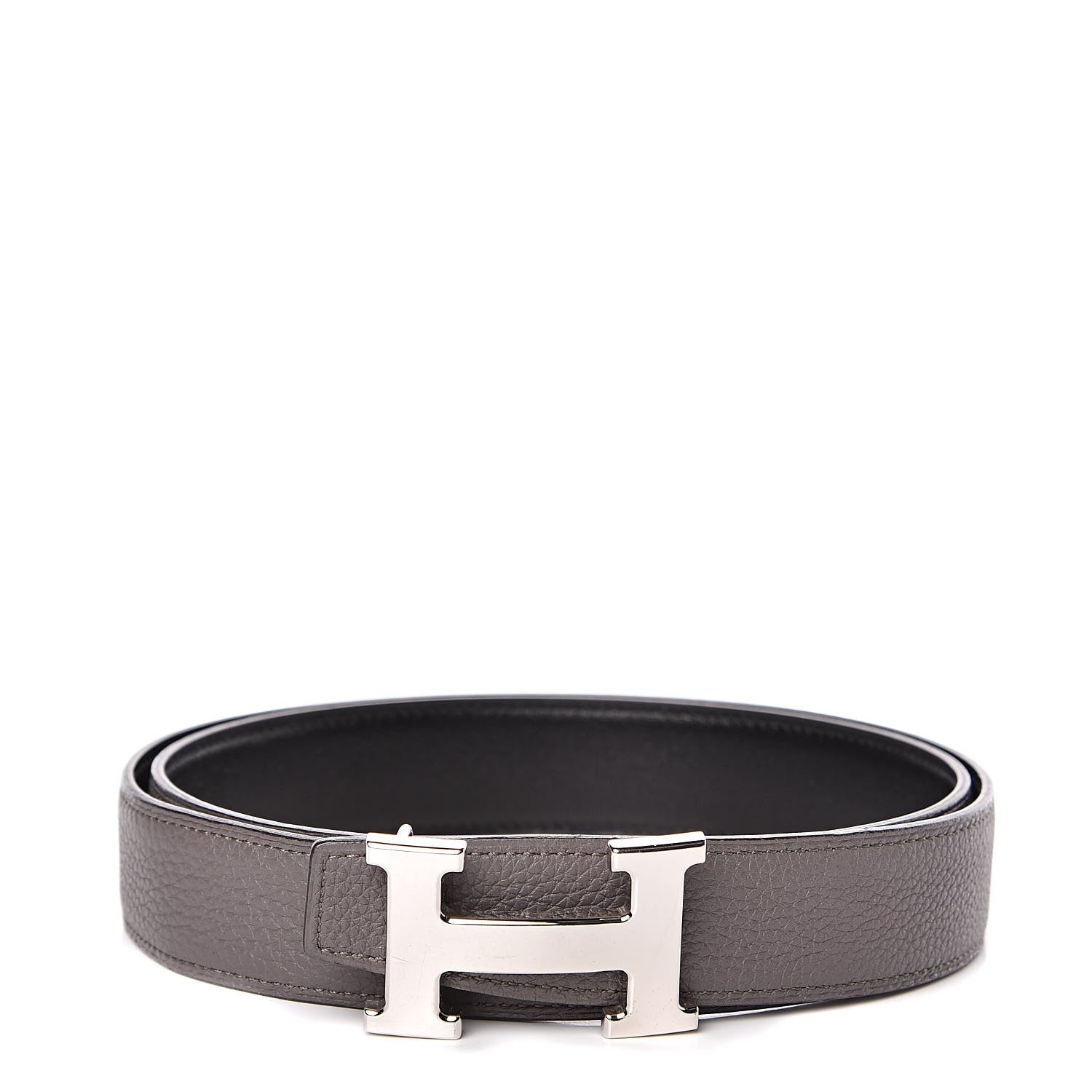 Hermes Box Togo 32mm H Belt 90 Black Etain 1 of 7