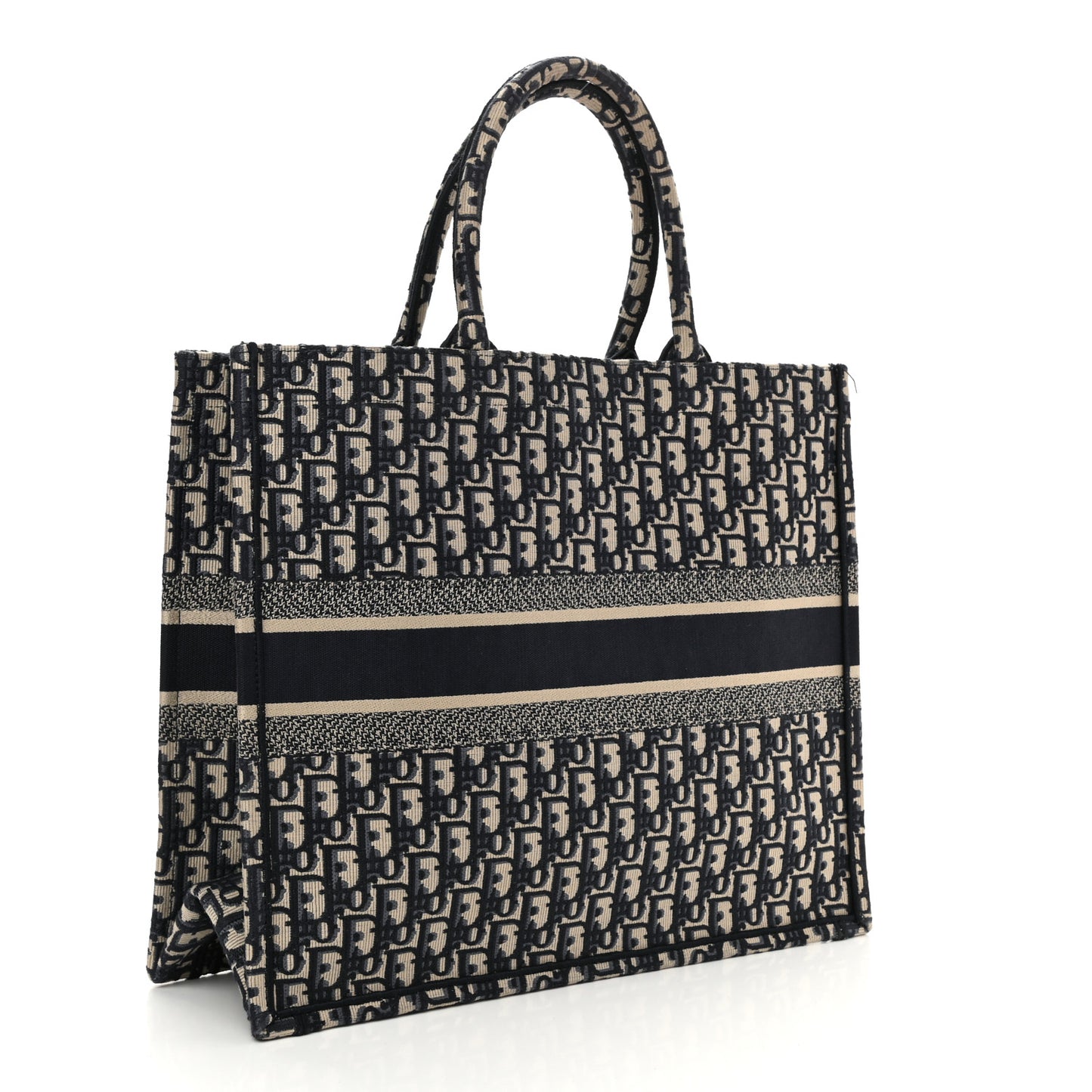 Oblique Large Book Tote Blue Multicolor