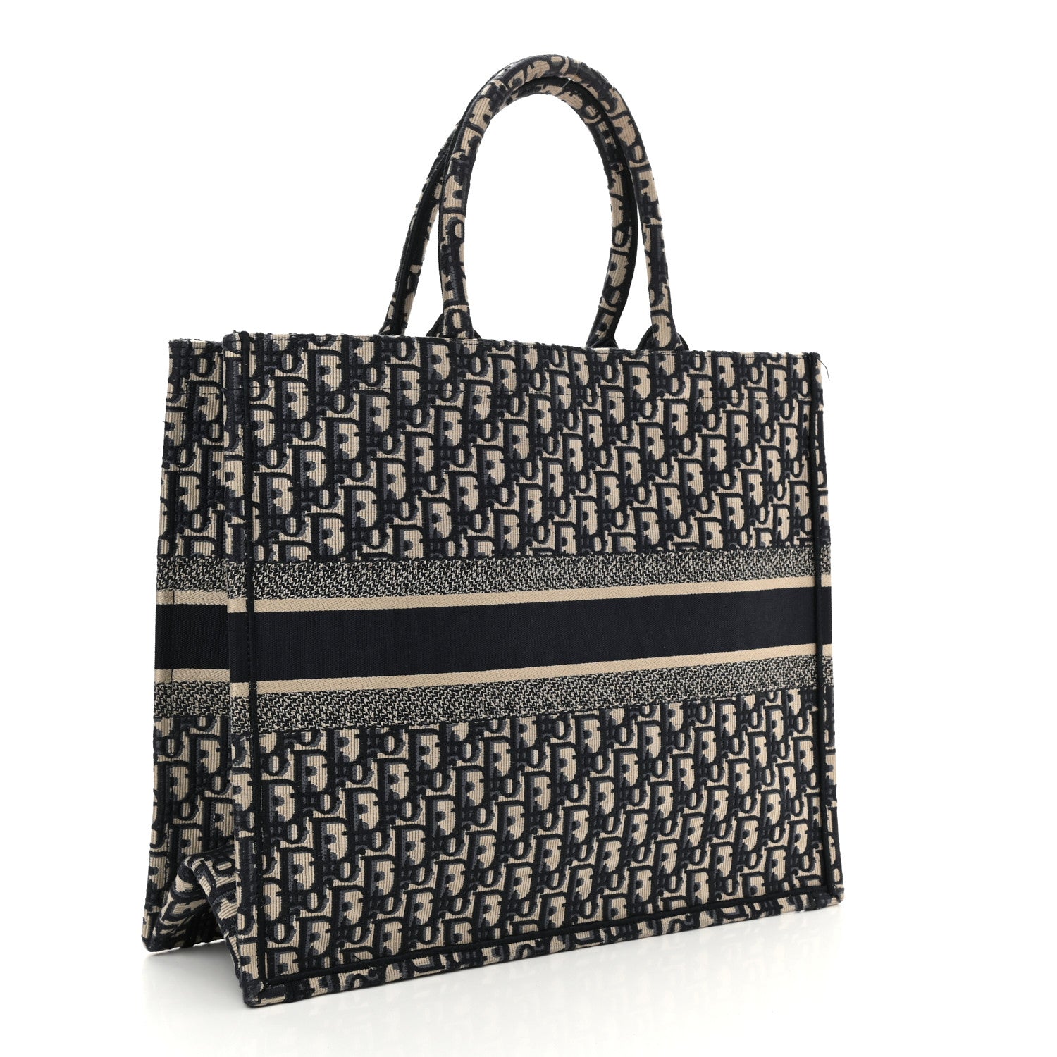 Christian Dior Oblique Large Book Tote Blue Multicolor 3 of 8