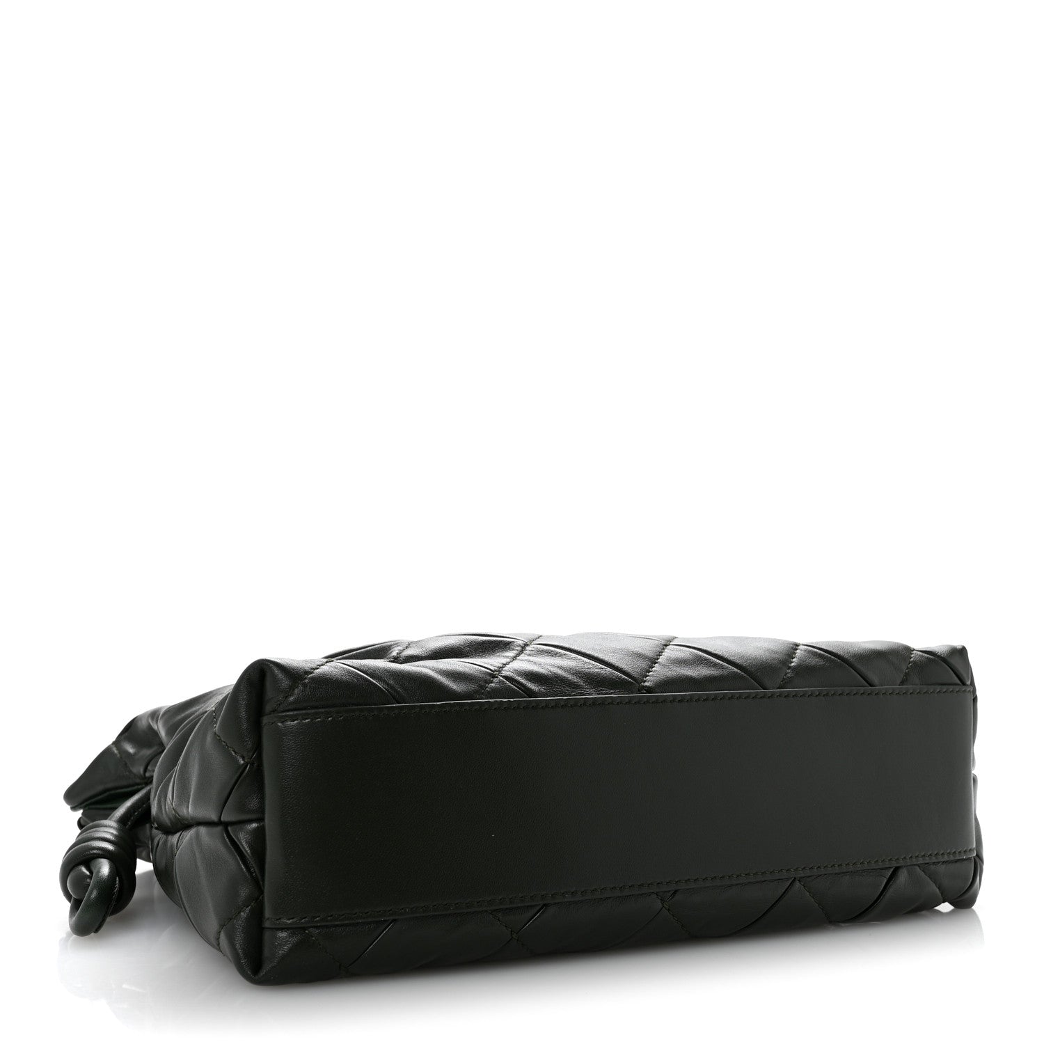 Loewe Calfskin Quilted Flamenco Knot Clutch Verde 4 of 12
