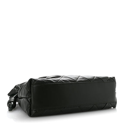 Loewe Calfskin Quilted Flamenco Knot Clutch Verde 4 of 12