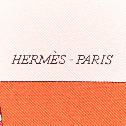 Hermes Silk Carrick a Pompe Scarf 70 Vermillon Rose Pal 2 of 6