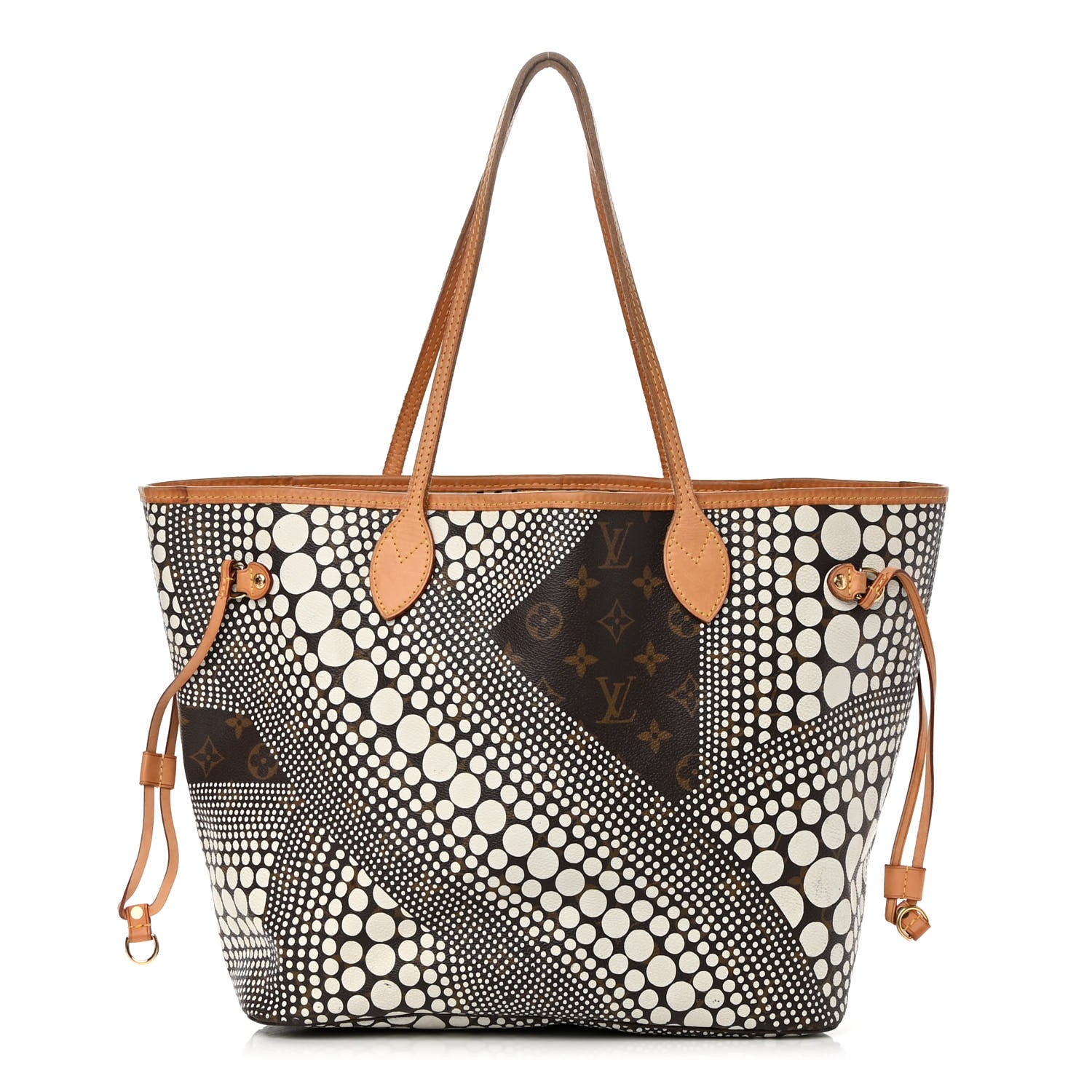 Louis Vuitton Monogram Kusama Waves Neverfull MM White 1 of 20