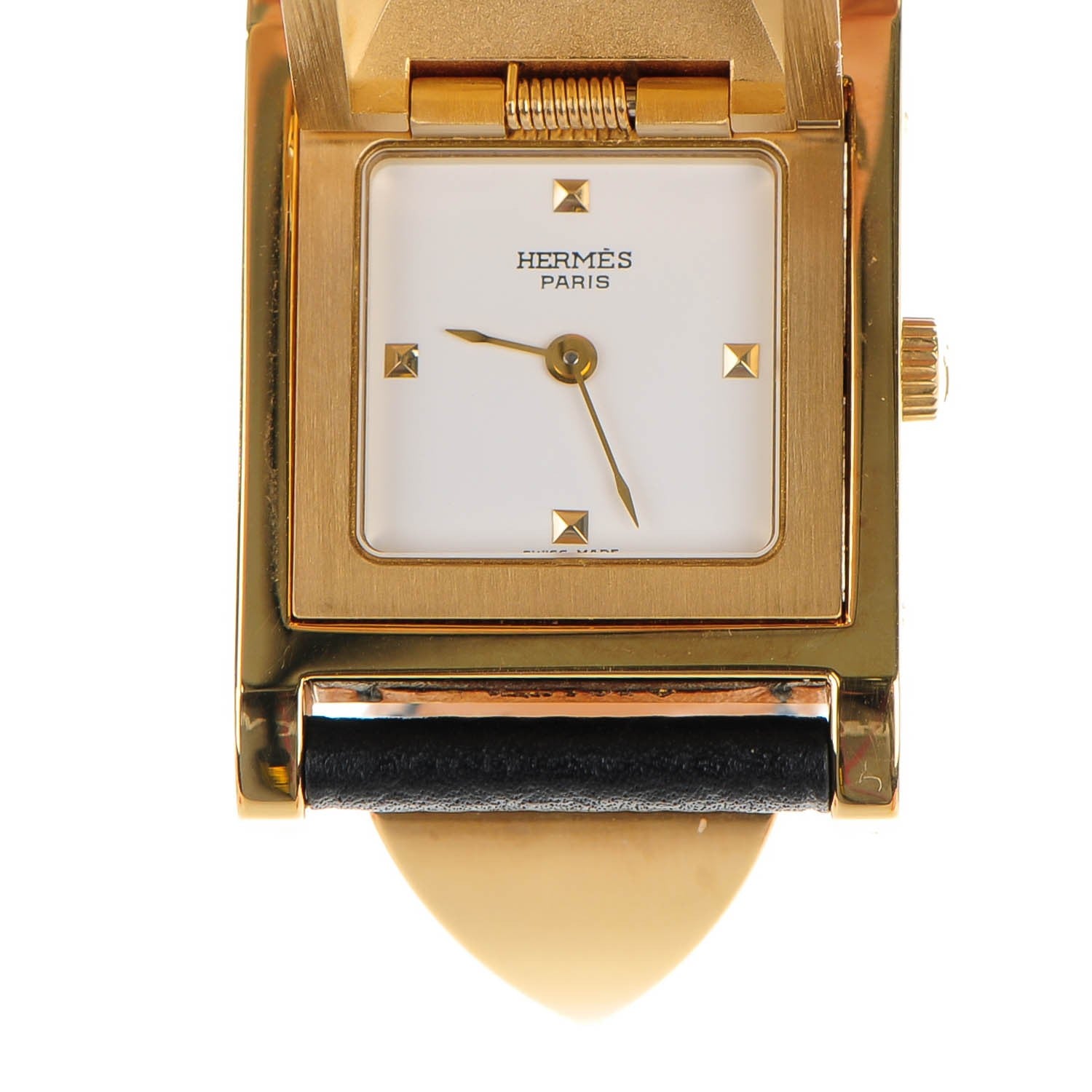 Hermes Stainless Steel Epsom 23mm Medor Quartz Watch Noir 7 of 8