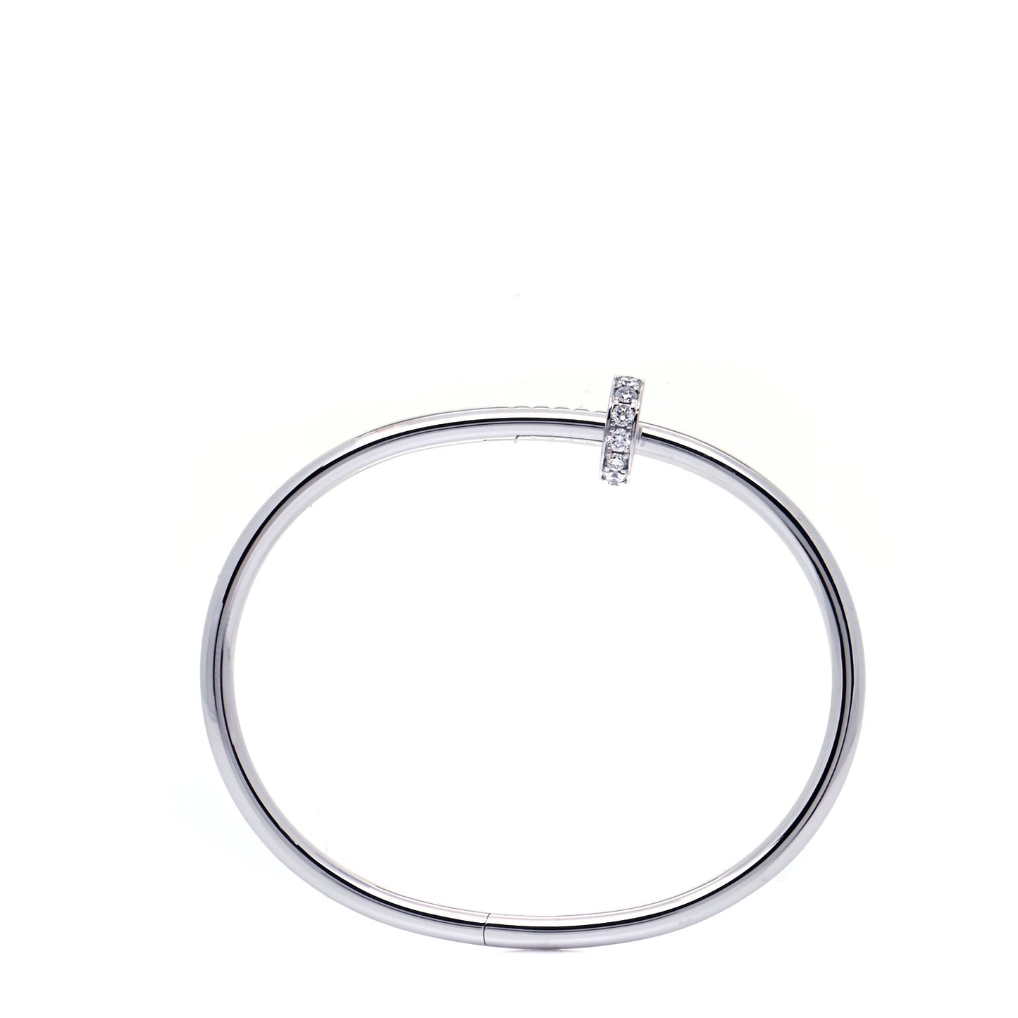 18K White Gold Diamond Juste Un Clou Bracelet 17