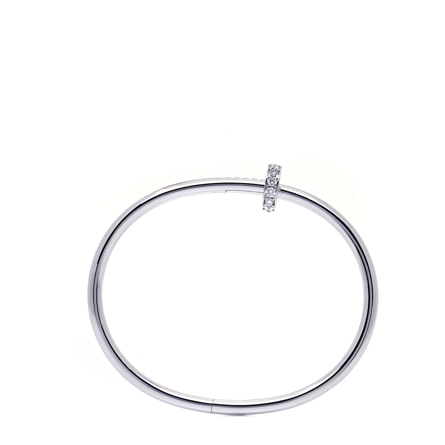 Cartier 18K White Gold Diamond Juste Un Clou Bracelet 17 4 of 8