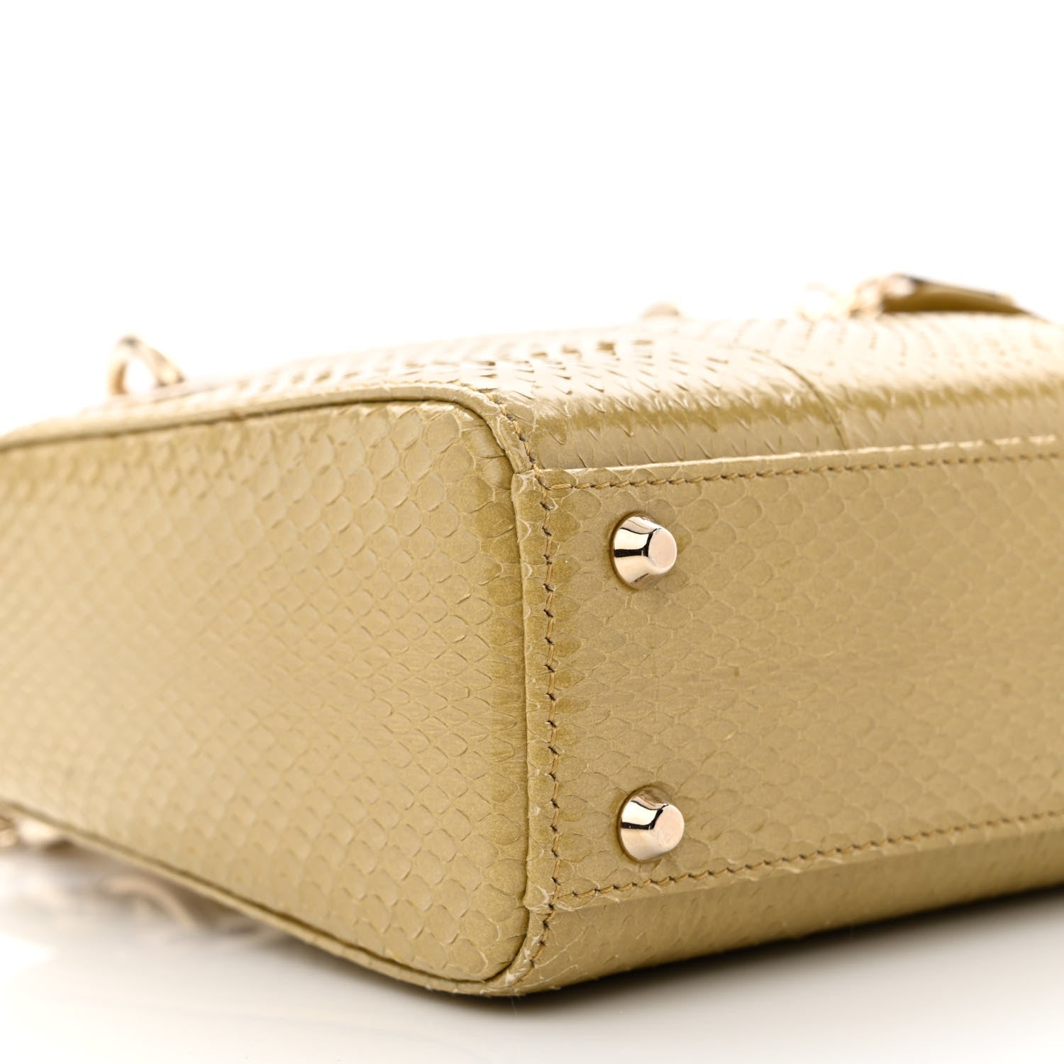 Christian Dior Snakeskin Mini Lady Dior Beige 9 of 11