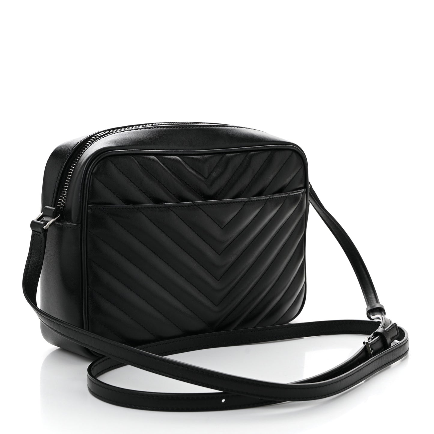 Calfskin Matelasse Monogram Lou Camera Bag Black