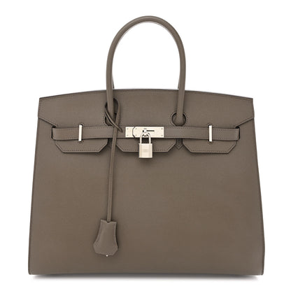 Hermes Epsom Birkin Sellier 35 Etain 1 of 12