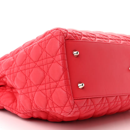 Christian Dior Lambskin Cannage Large Dior Soft Shopping Tote Red 9 of 10