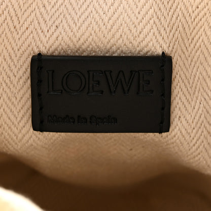 Loewe Calfskin Raffia Paulas Ibiza Bucket Bag Natural Black 6 of 10