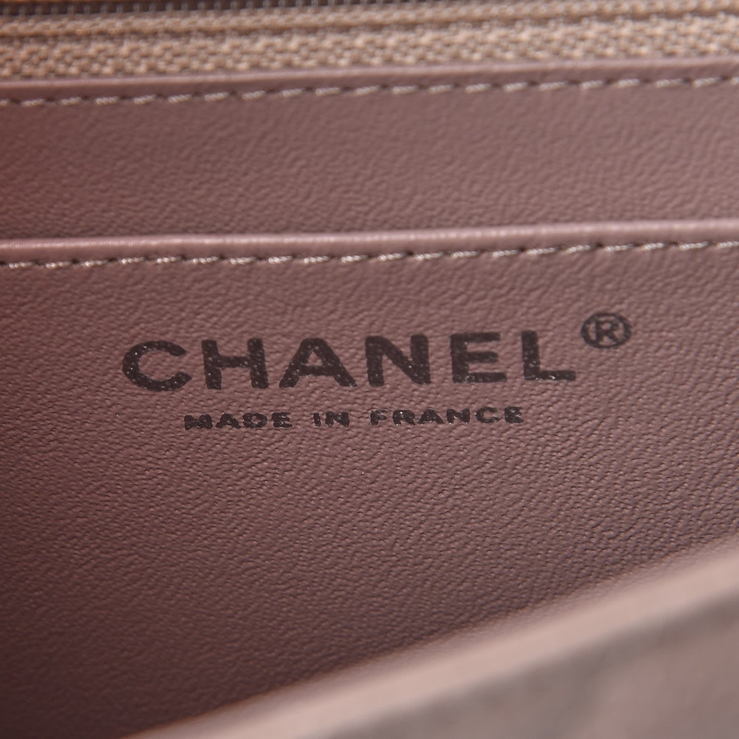 Chanel Caviar Quilted Mini Square Flap Taupe 6 of 7