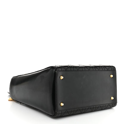Christian Dior Glazed Calfskin Cannage Medium Lady Dior Black 4 of 12