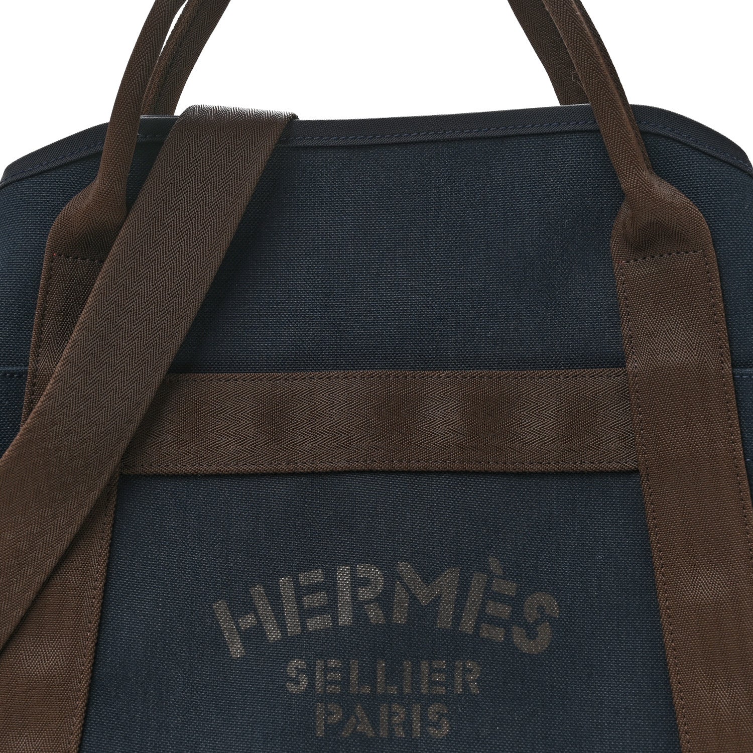 Hermes Canvas The Grooming Bag Bleu Navy Feu 10 of 13