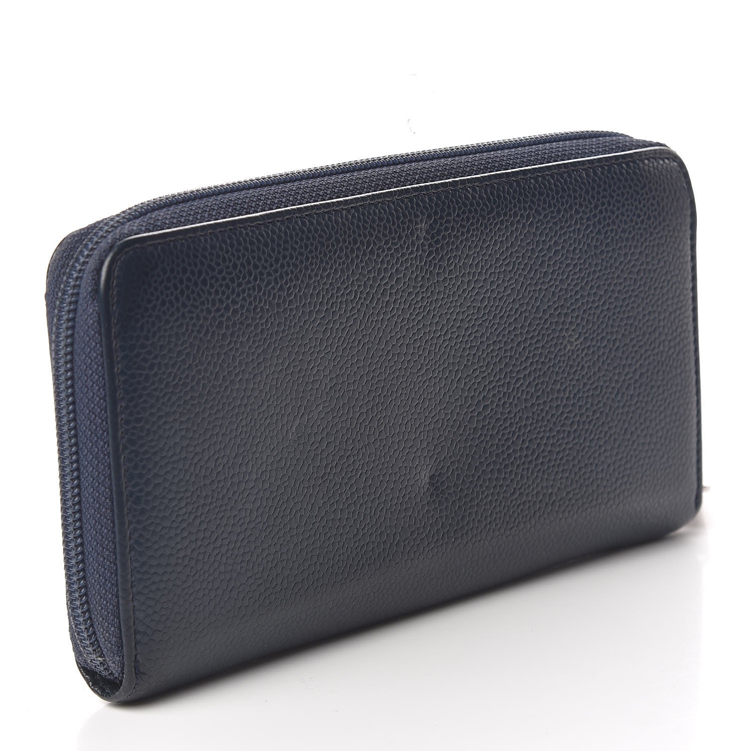 Chanel Caviar Large CC Timeless Zip Around Wallet Blue 3 of 11