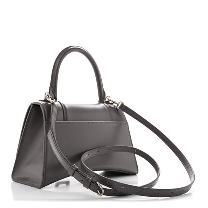Balenciaga Shiny Box Calfskin Small Hourglass Top Handle Bag Dark Grey 2 of 12