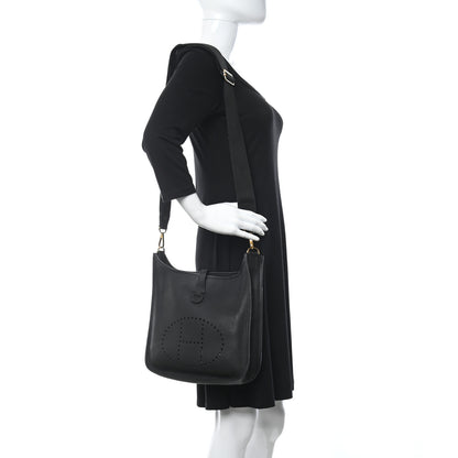 Hermes Taurillon Clemence Evelyne III PM Black 2 of 10