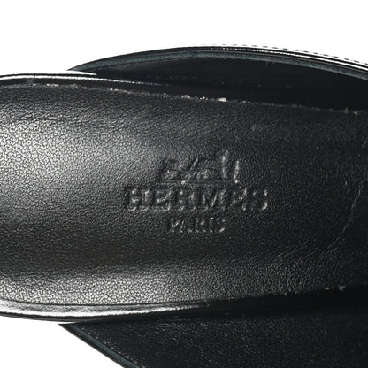 Hermes Calfskin Womens Flore 60 Mules 38 Black 9 of 18
