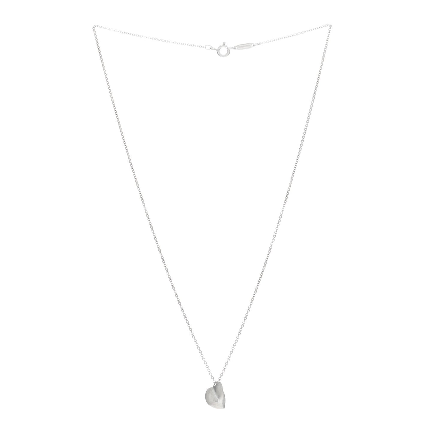 Sterling Silver Frank Gehry Heart Pendant Necklace