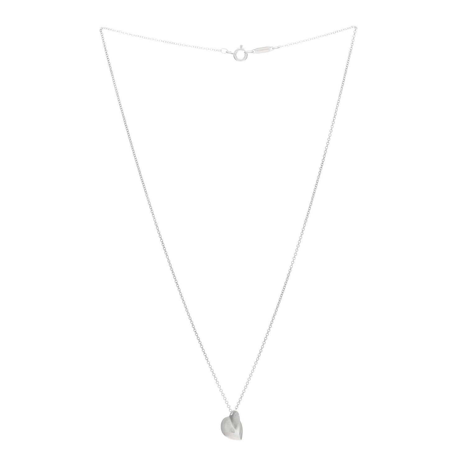 Tiffany Sterling Silver Frank Gehry Heart Pendant Necklace 3 of 4