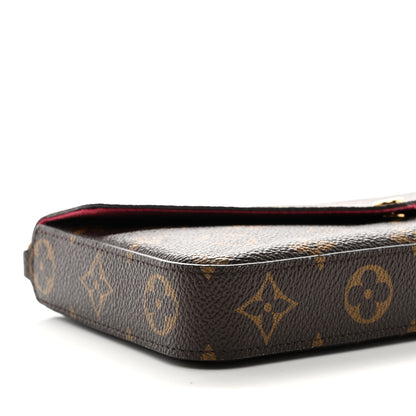 Louis Vuitton Monogram Pochette Felicie Chain Wallet Fuchsia 8 of 9