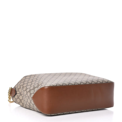 Gucci GG Supreme Monogram Large Linea A Hobo Light Brown 4 of 11