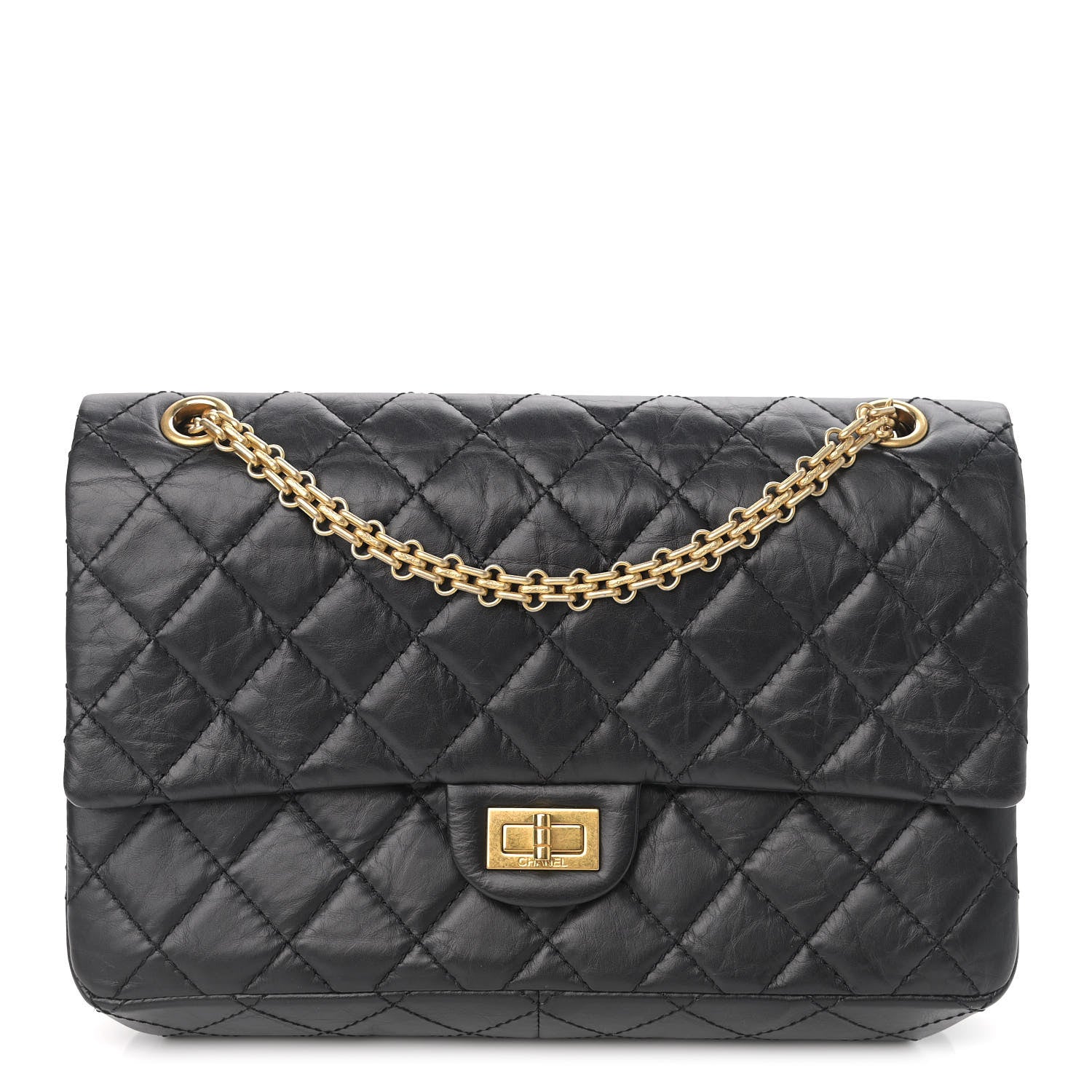 Chanel Aged Calfskin Quilted 2.55 Reissue 226 Flap Black 1 of 11