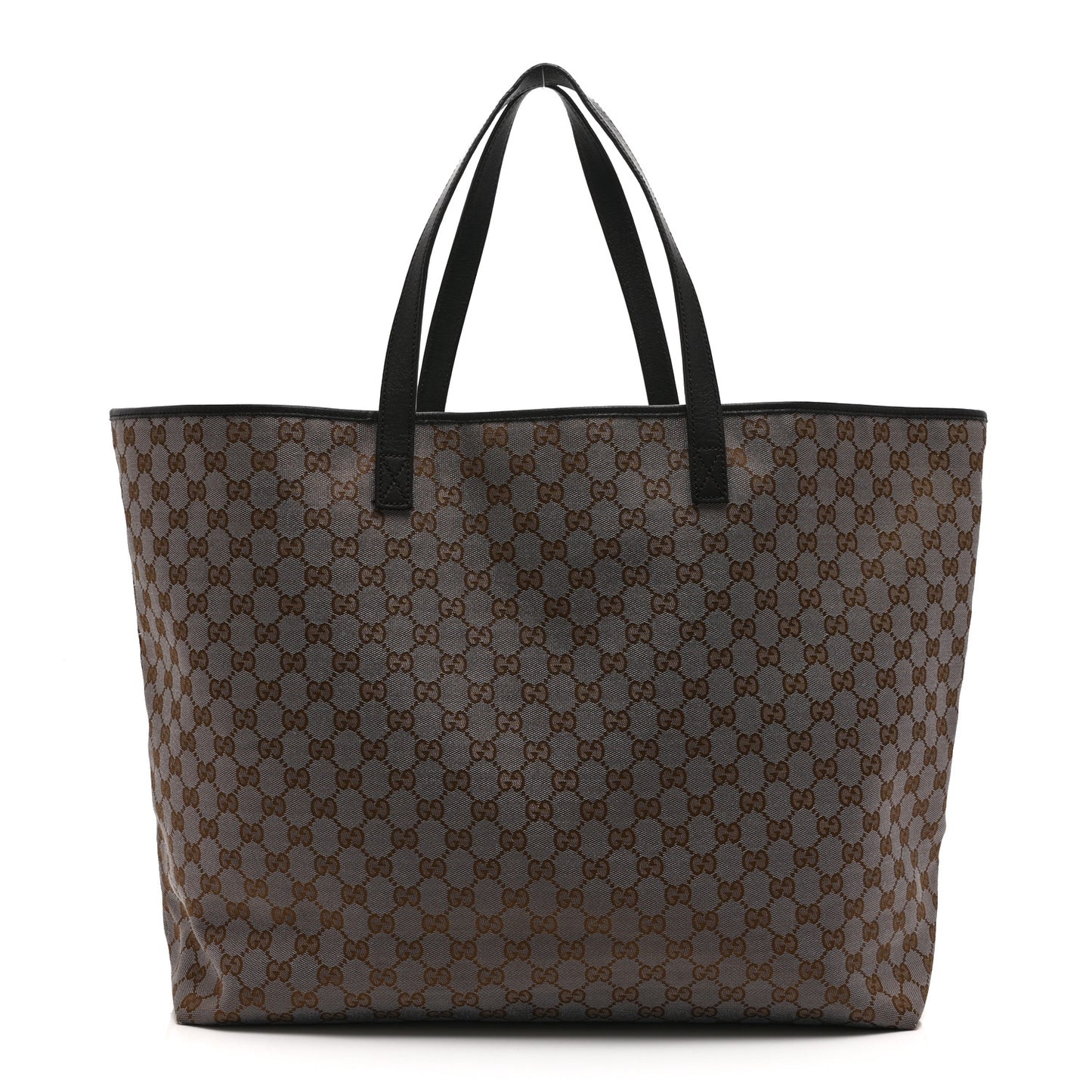 Metallic Monogram XL Shopper Tote Black
