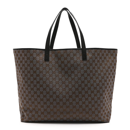 Gucci Metallic Monogram XL Shopper Tote Black 1 of 16