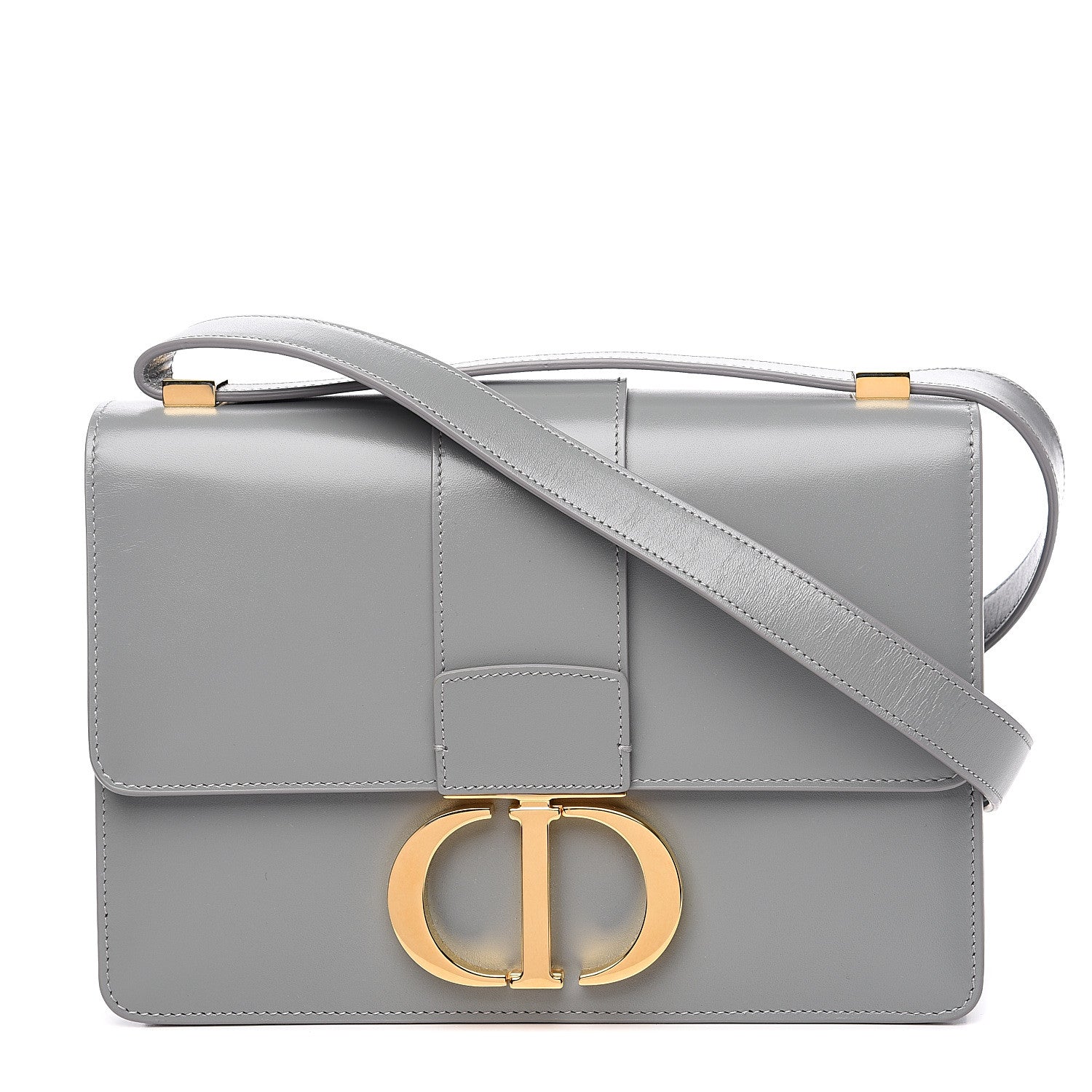 Christian Dior Smooth Calfskin 30 Montaigne Flap Bag Gray 1 of 9