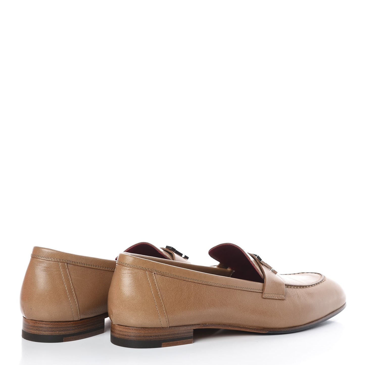 Goatskin Womens Paris Loafers 38 Taupe