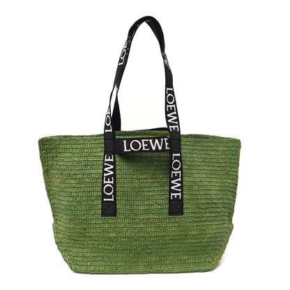 Loewe Raffia Paulas Ibiza Fold Shopper Tote Green 1 of 10