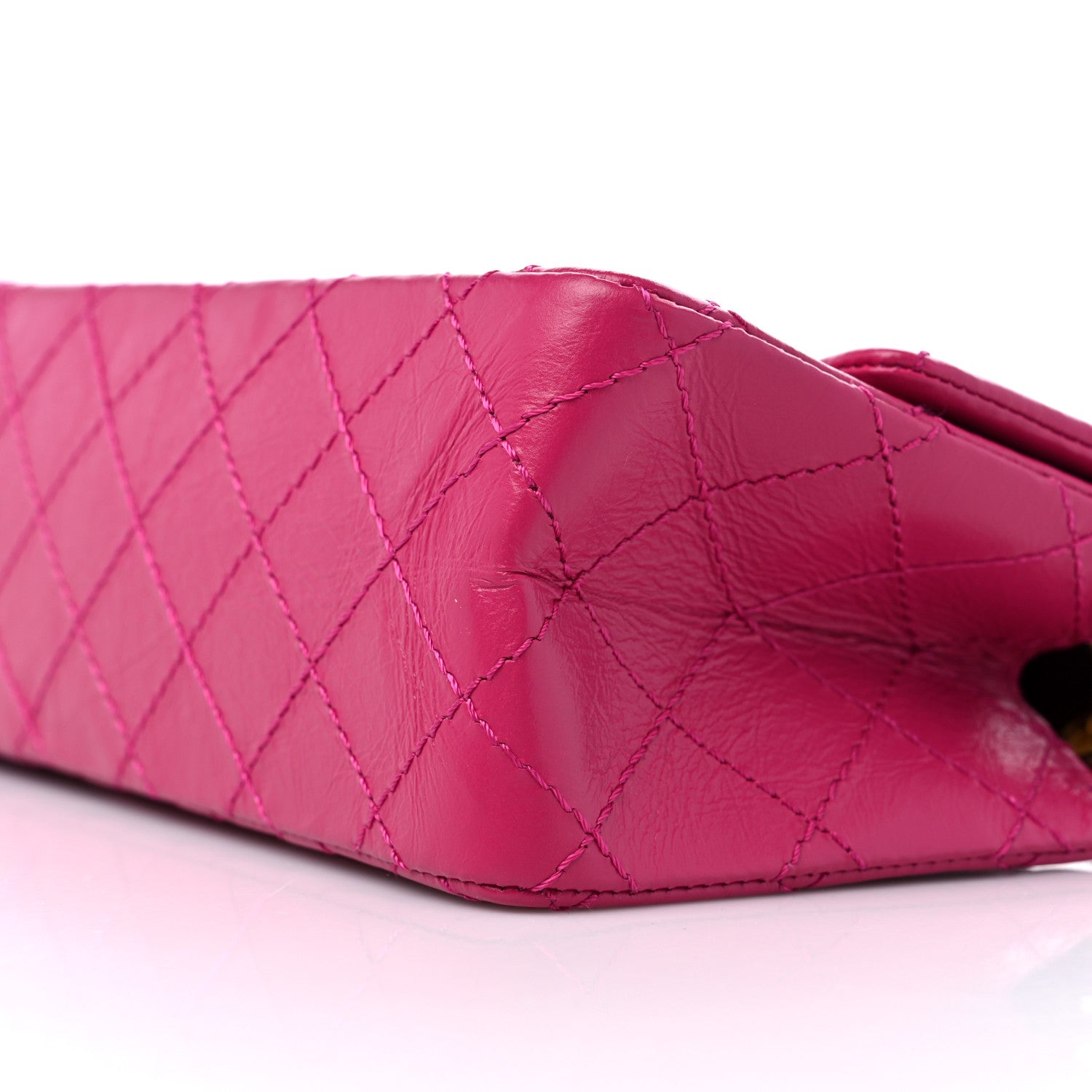 Chanel Aged Calfskin Quilted 2.55 Reissue Mini Flap Fuchsia 9 of 11