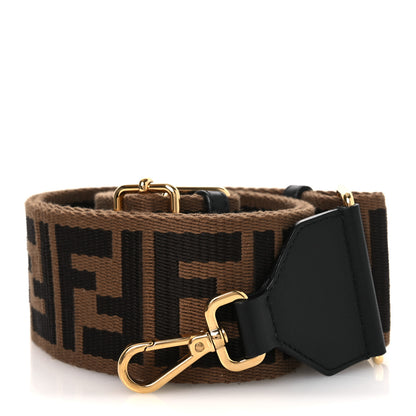 Fendi Ribbon Vitello Century FF 1974 Strap You Marrone Black 1 of 5