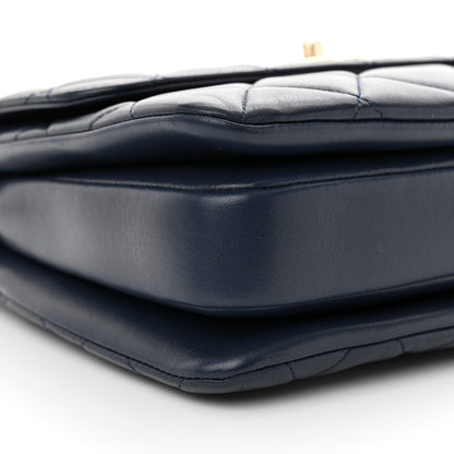 Chanel Lambskin Quilted Small Trendy CC Flap Dual Handle Bag Navy 9 of 11