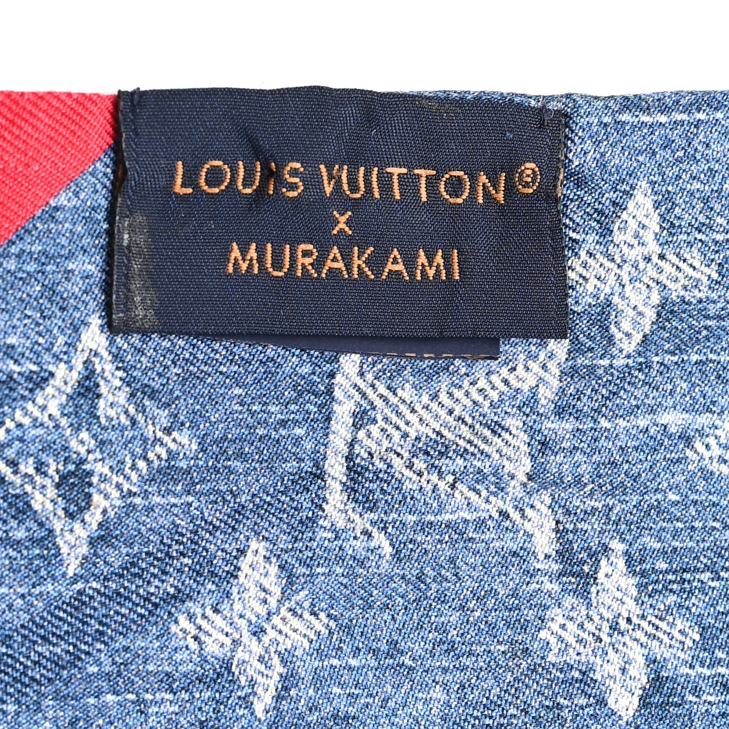 Louis Vuitton LV X TM Silk Monogram Cerises Bandeau Denim Blue 3 of 3