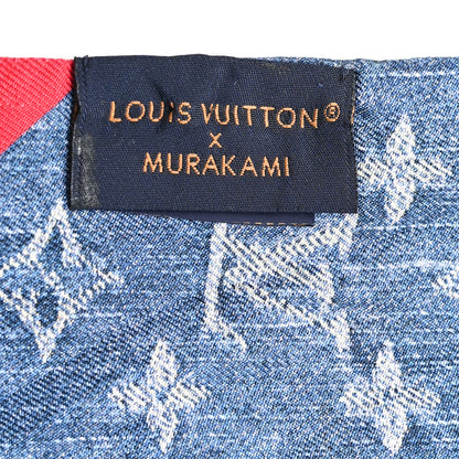 Louis Vuitton LV X TM Silk Monogram Cerises Bandeau Denim Blue 3 of 3