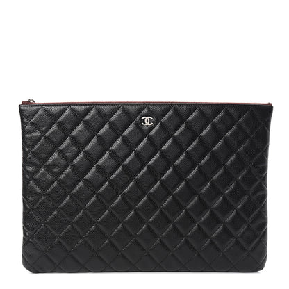 Chanel Caviar Quilted Large Cosmetic Case Black 1 of 6