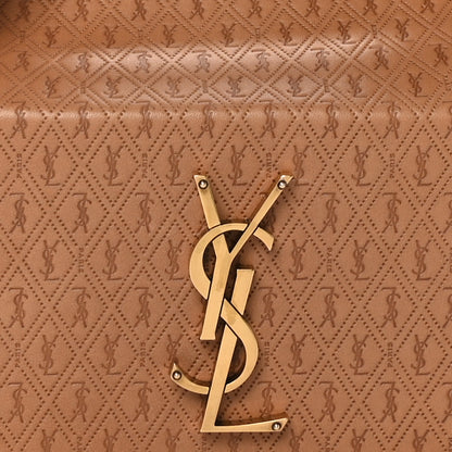 Saint Laurent Calfskin Monogram Take Away Box Dusty Vintage Brown Gold 7 of 9