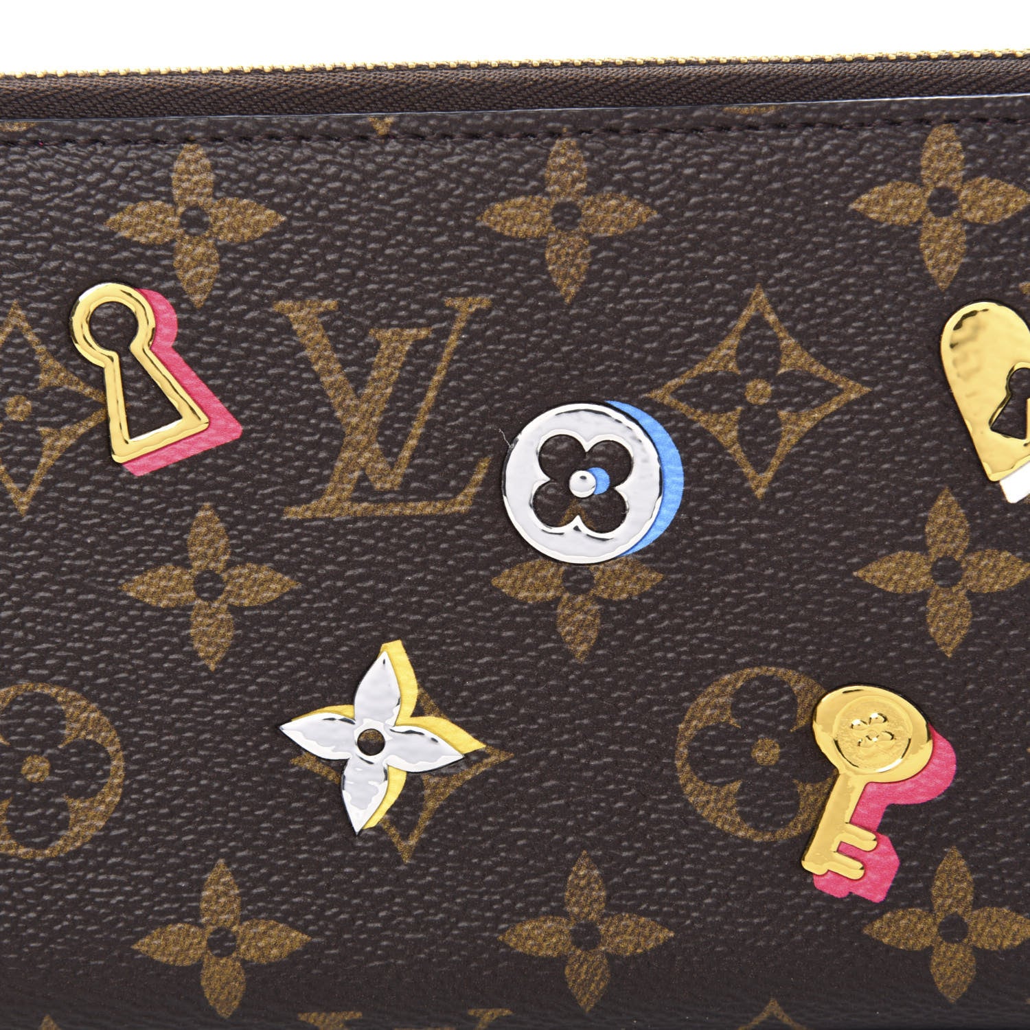 Louis Vuitton Monogram LV Love Lock Zippy Wallet 8 of 9
