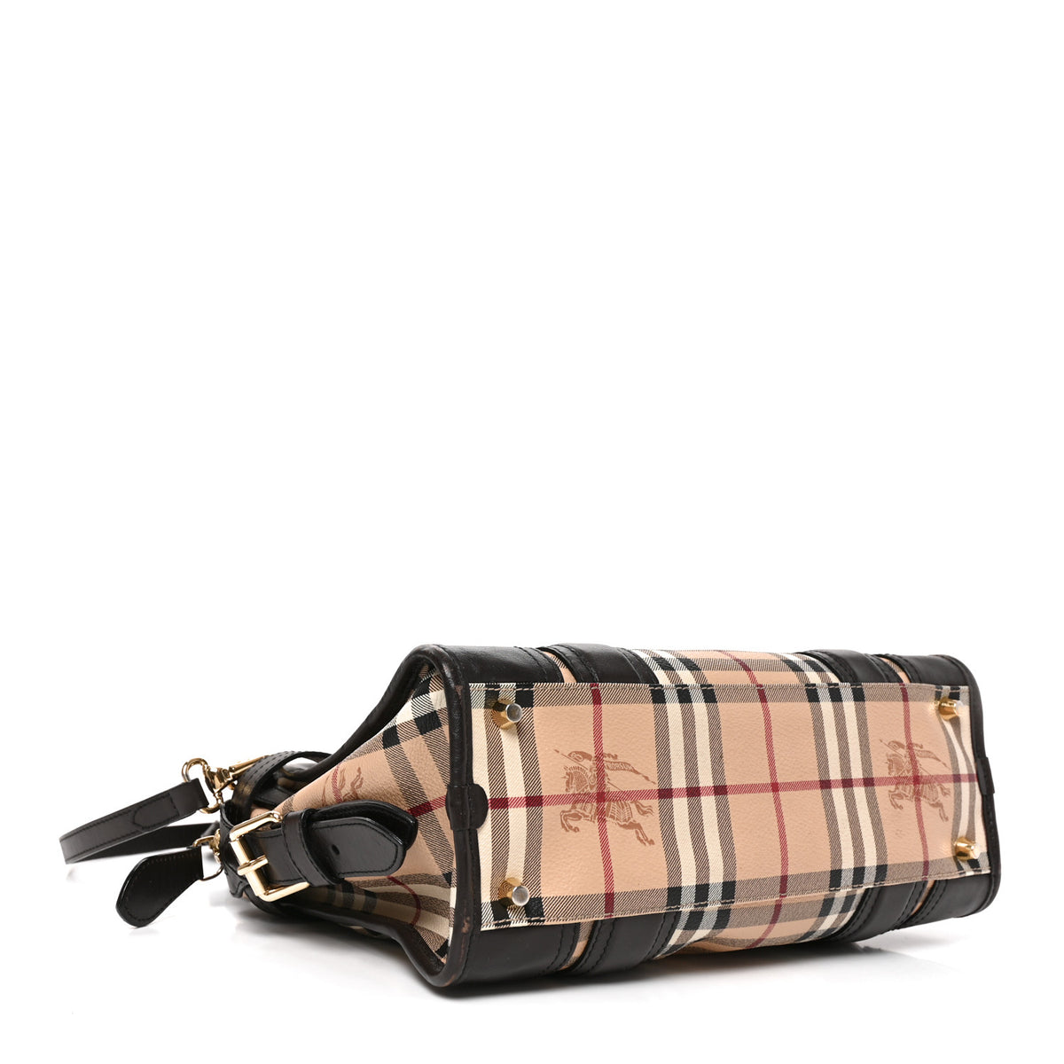 Haymarket Check Top Handle Crossbody Brown