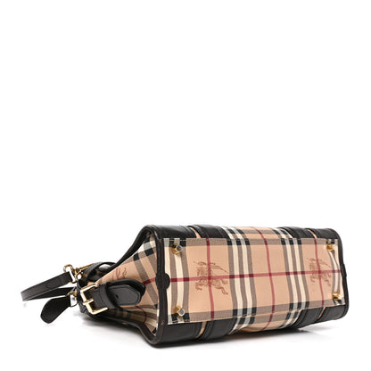 Burberry Haymarket Check Top Handle Crossbody Brown 4 of 9